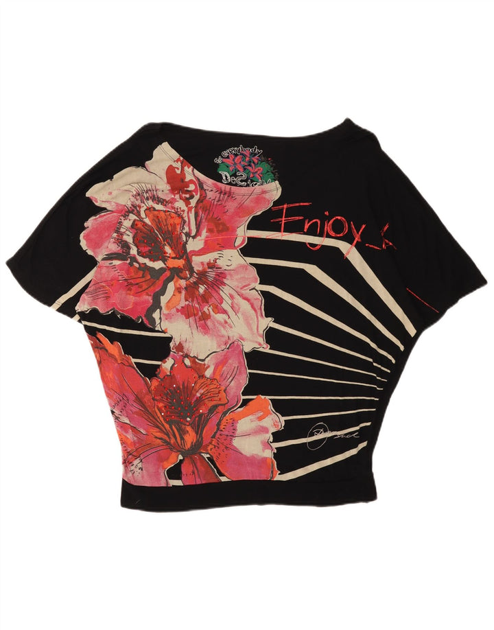 DESIGUAL Tricou pentru femei Top UK 14 Medium Black Floral
