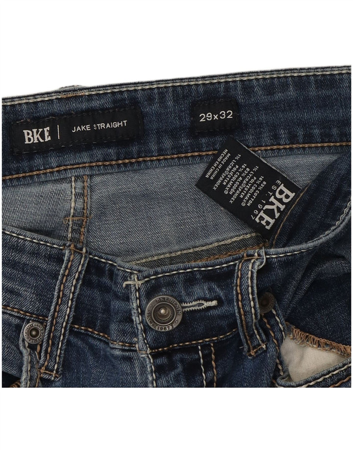 BKE Womens Jake Straight Jeans W29 L33 Blue Cotton