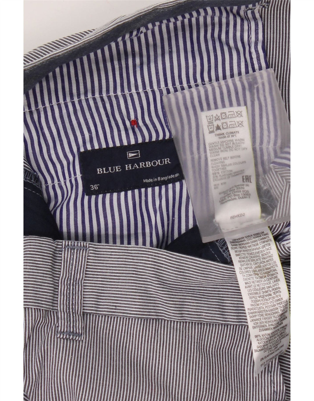 Pantaloni scurți chino pentru bărbați Marks & Spencer Blue Harbour W36 Large Bleumarin