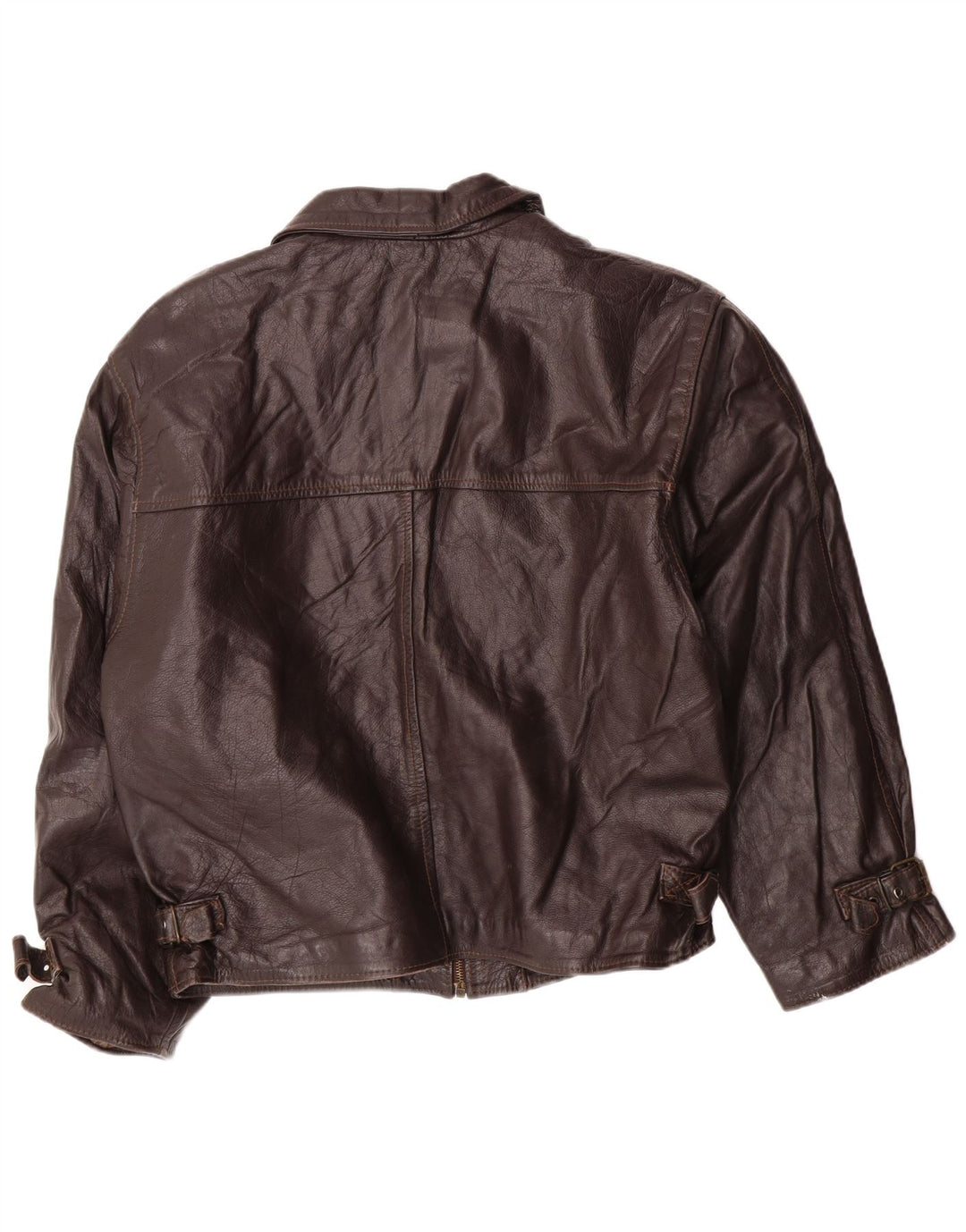 Jachetă de piele pentru bărbați VINTAGE UK 42 XL din piele maro