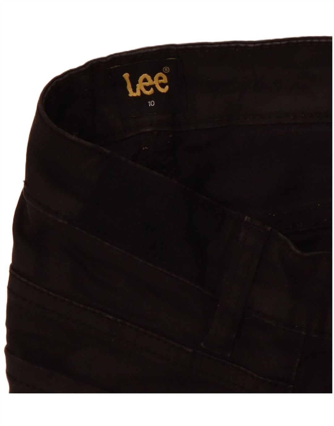 Pantaloni scurți din denim cu talie înaltă Lee pentru femei US 10 Medium W28 Bumbac negru
