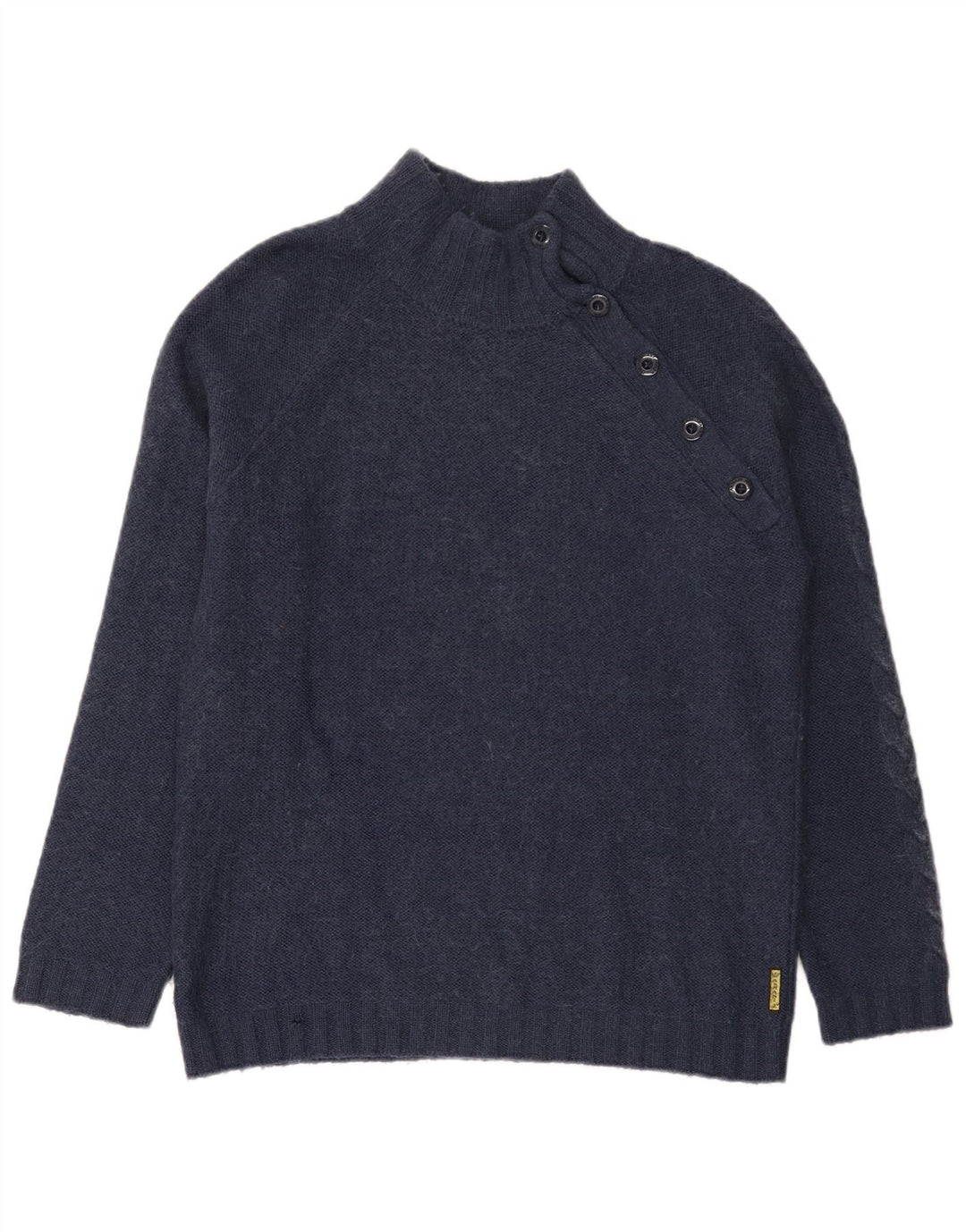 Pulover pentru bărbați Armani Jeans cu gât cu nasturi, 2XL, bleumarin