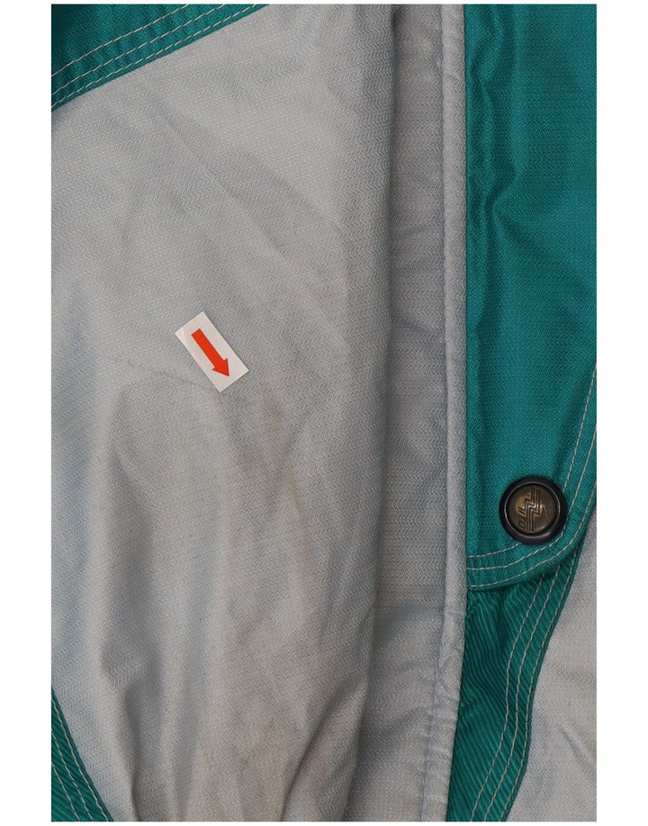 Jachetă de schi cu grafică vintage pentru bărbați EU 48 Medium Green Colorblock Poliamidă