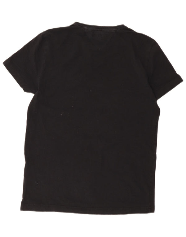 Tricou Tommy Hilfiger pentru bărbați Top mare din bumbac negru