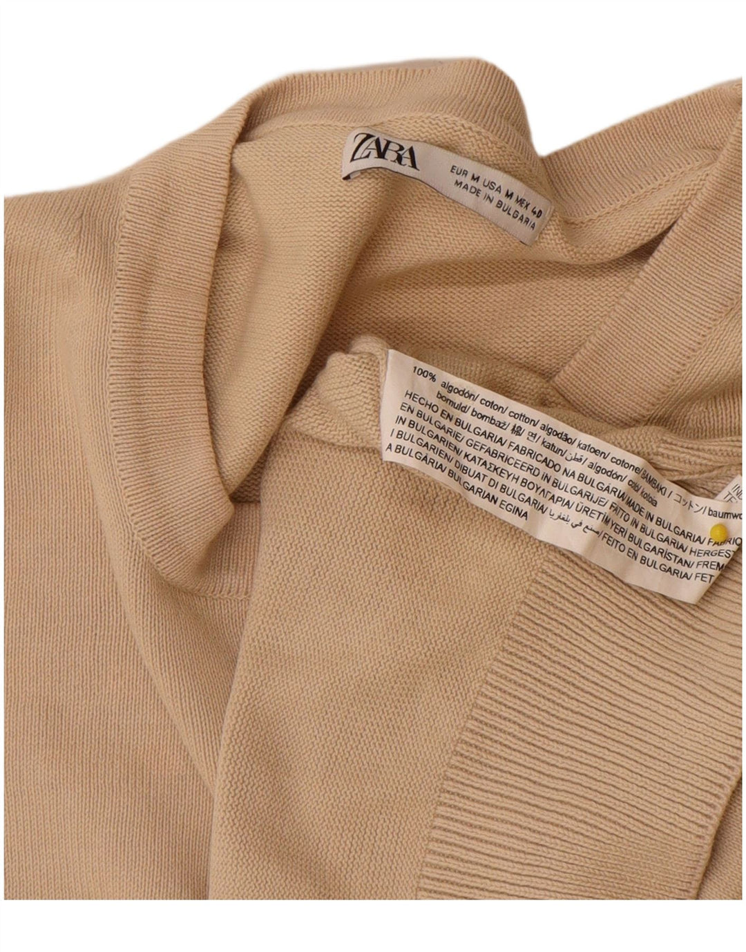 Zara Barbati Vesta Tank Top Bumbac Mediu Bej
