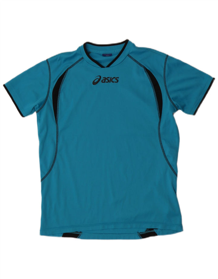 Tricou grafic Asics pentru bărbați Top Mediu Albastru Poliester Bloc de culoare