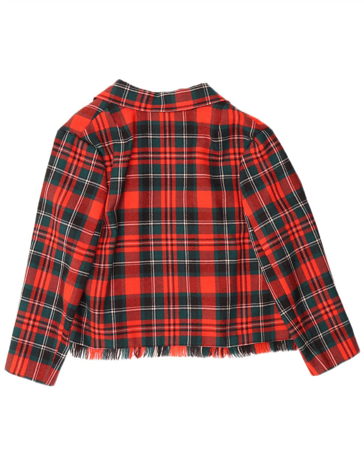 Set fuste 2 piese pentru femei VINTAGE EU 42 L28 L23 Lână roșie cu carouri