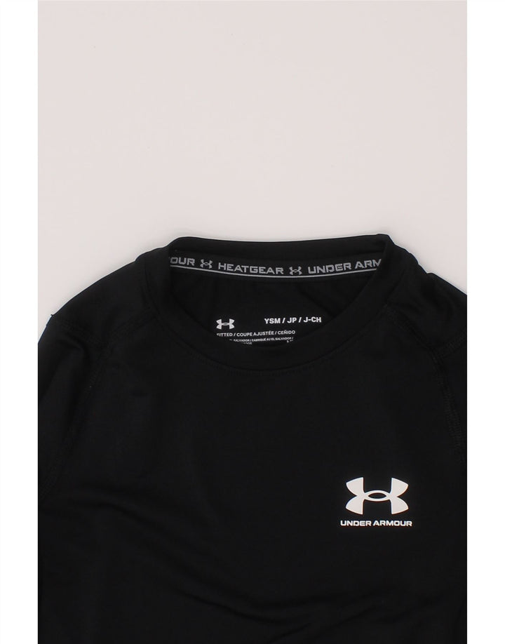 Under Armour Băieți Top Manecă Lungă 6-7 Ani Mic Negru