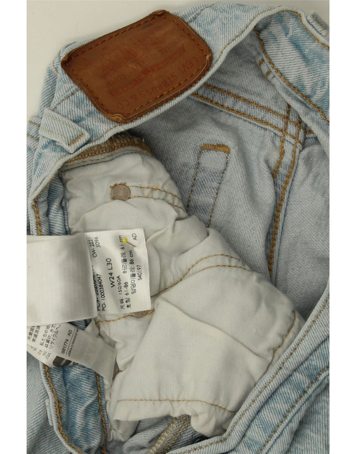 LEVI'S Womens 501 Regular Fit Straight Jeans W24 L30 Blue Cotton Vintage Levi's and Second-Hand Levi's from Messina Hembry 