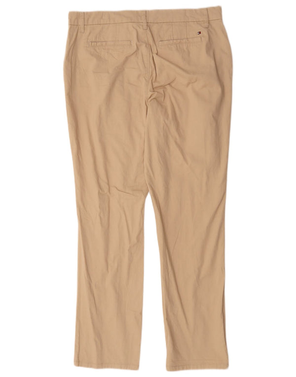 Pantaloni chino slim pentru femei Tommy Hilfiger US 10 mare W34 L29 bej bumbac