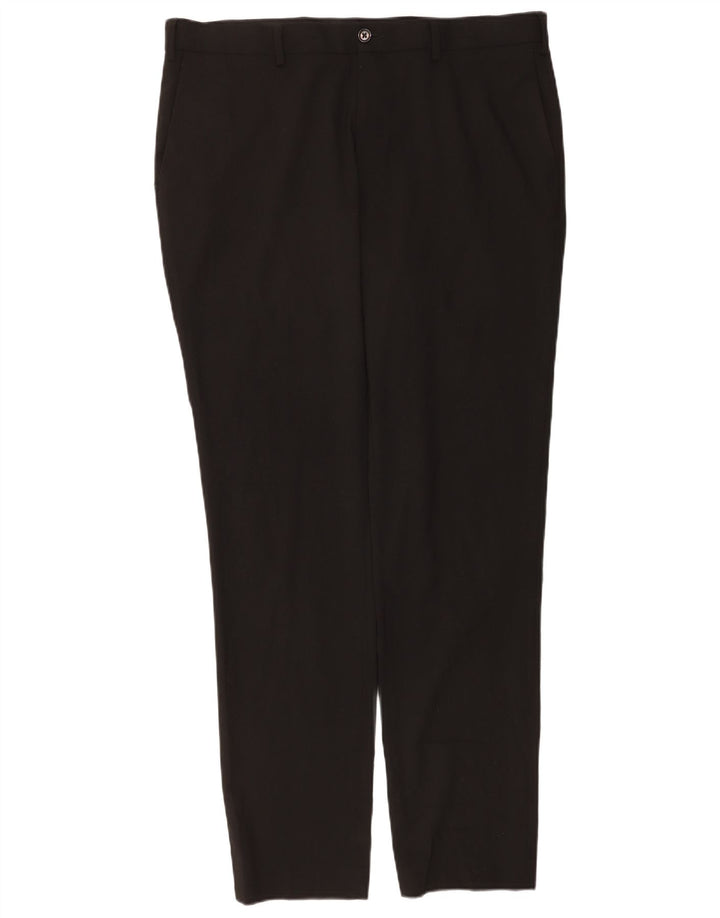 Pantaloni chino pentru bărbați Marks & Spencer Slim Fit L38 L33 Poliester negru