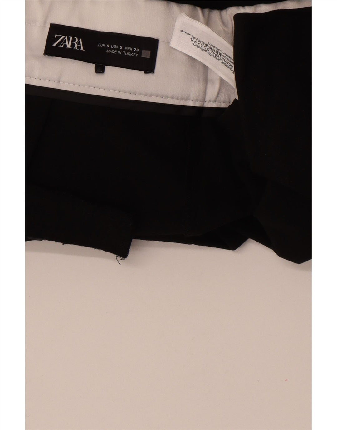 Pantaloni chino pentru femei Zara Mici L26 L30 Poliester negru