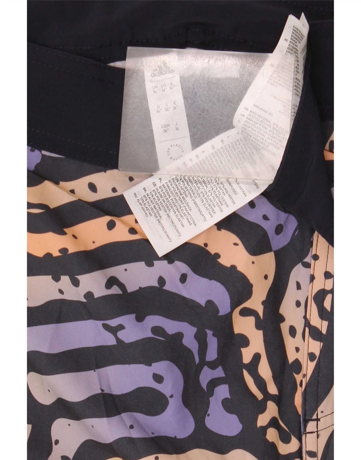 Pantaloni scurți de înot pentru bărbați Adidas cu model abstract, poliester multicolor mare