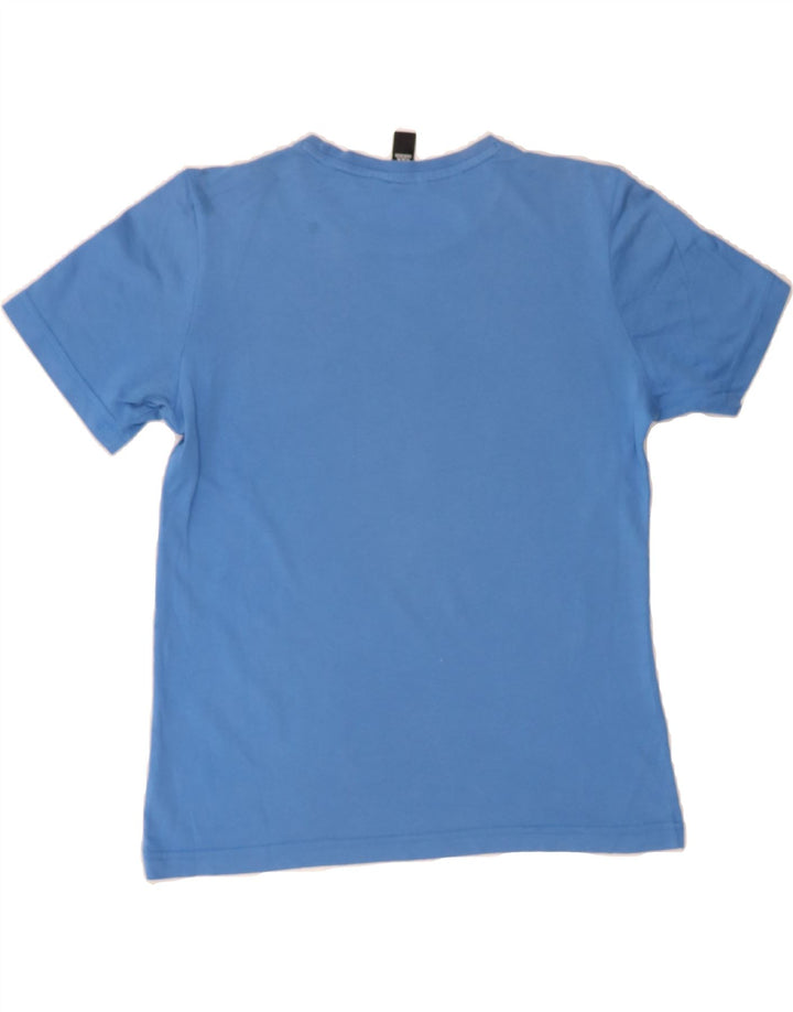 ADIDAS Womens Graphic T-Shirt Top UK 14 Medium Blue Vintage Adidas and Second-Hand Adidas from Messina Hembry 