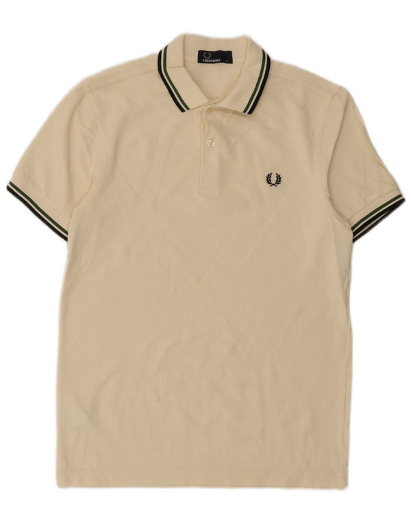 Cămașă polo Fred Perry pentru bărbați, bumbac alb mic