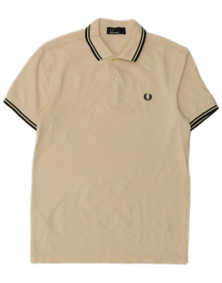 Cămașă polo Fred Perry pentru bărbați, bumbac alb mic