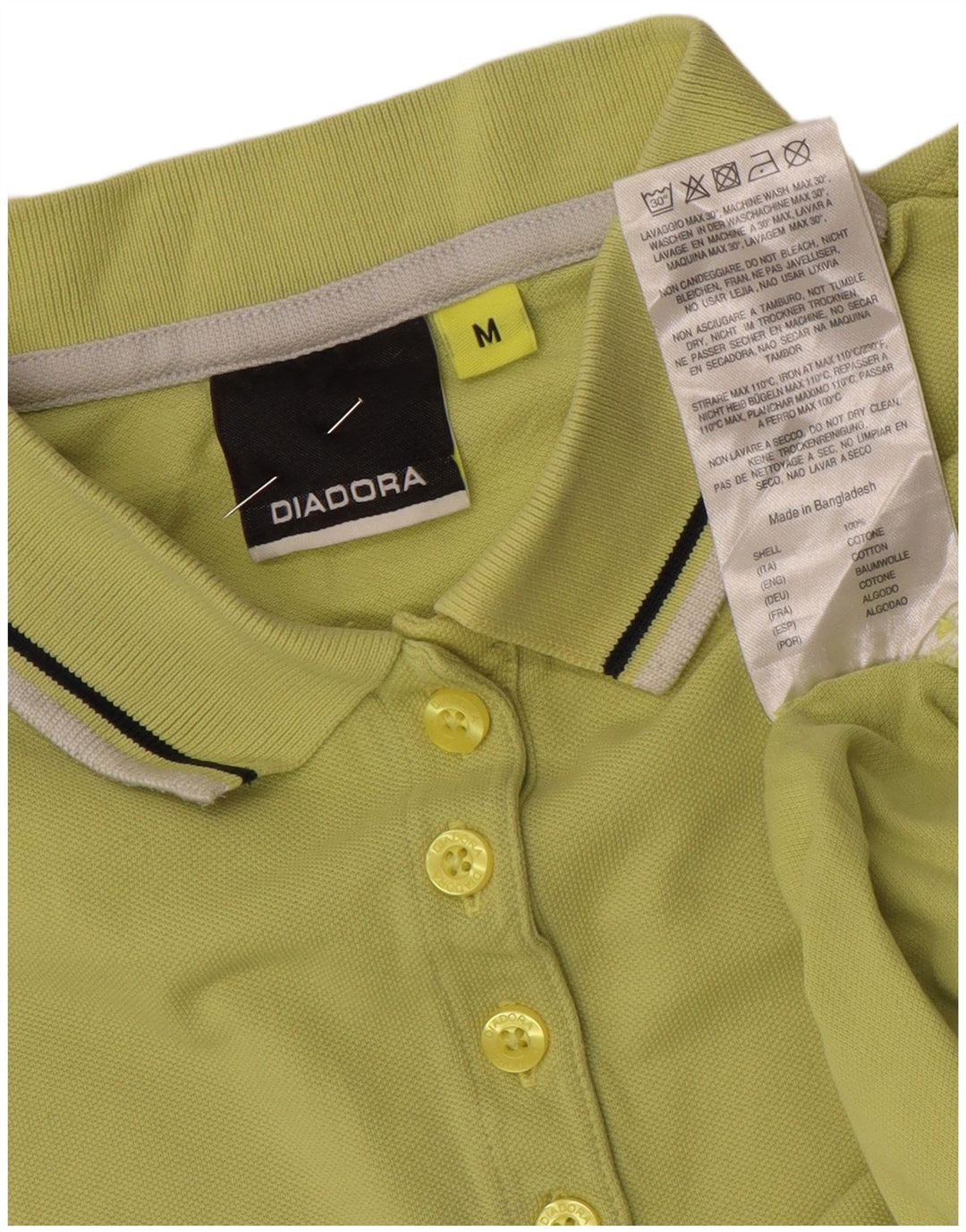 Tricou polo Diadora pentru femei UK 12, bumbac verde mediu