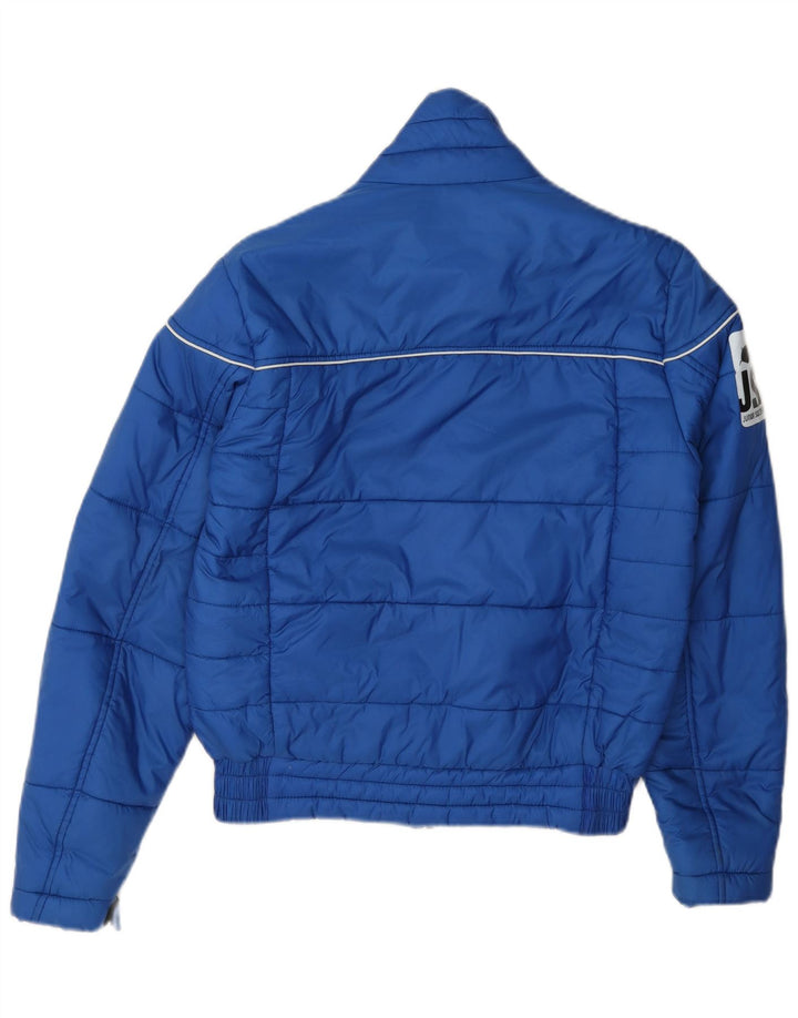 Jachetă cu grafică Diadora pentru băieți 9-10 ani, mare, albastru, poliester