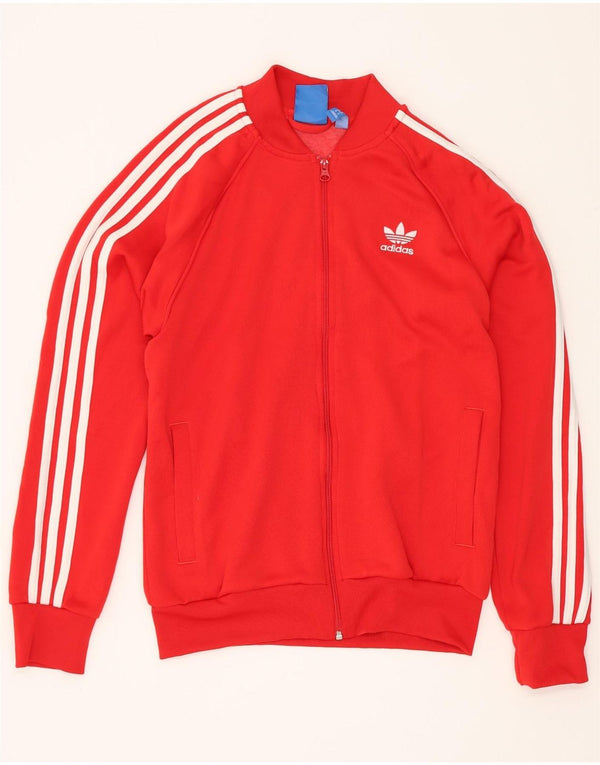 Jachetă de trening pentru bărbați Adidas, poliester roșu mediu
