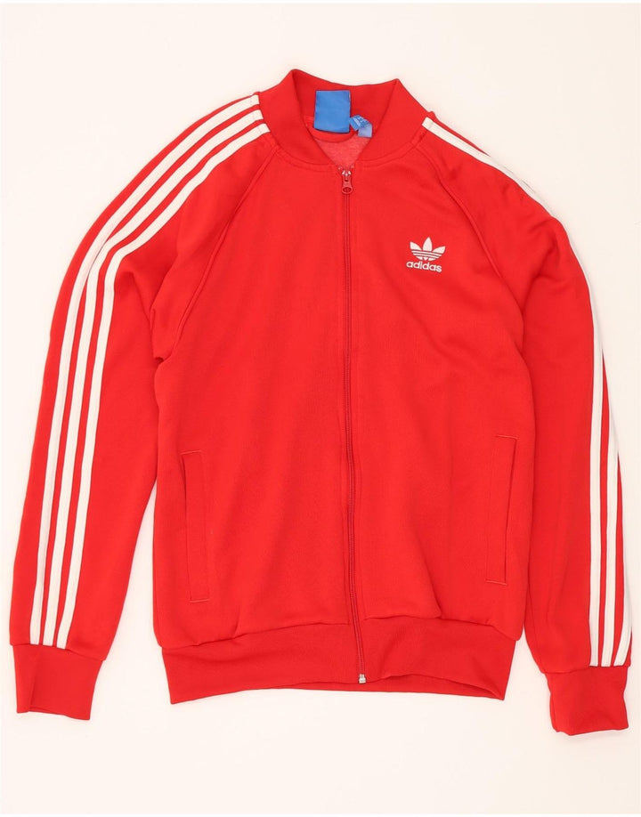 Jachetă de trening pentru bărbați Adidas, poliester roșu mediu