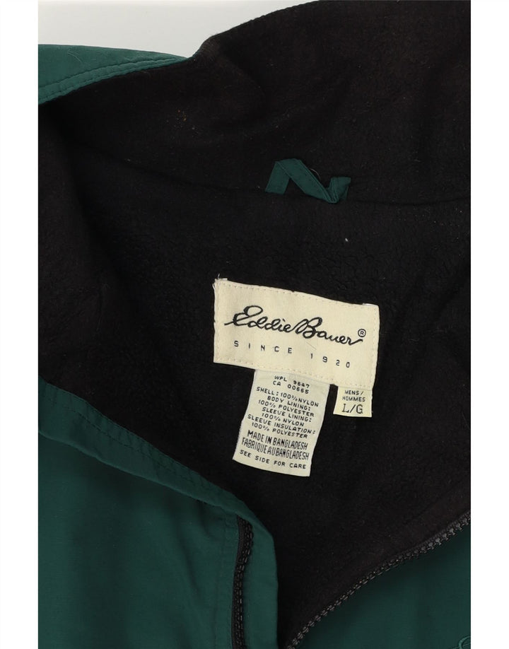 Eddie Bauer Bomber Windbreaker Jacket pentru bărbați UK 40 Poliester verde mare