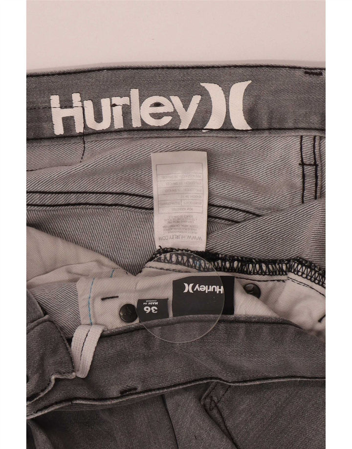 Blugi drepti pentru bărbați Hurley W36 L33 bumbac gri