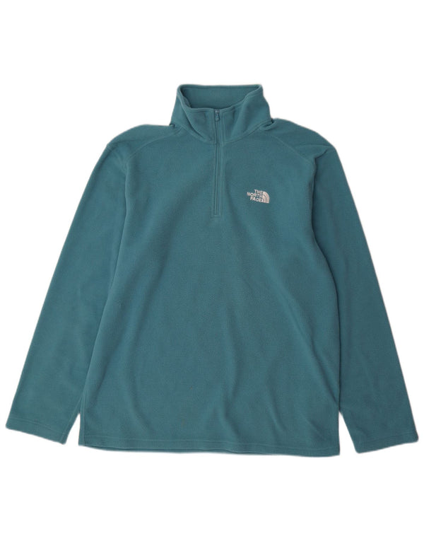 Pulover pentru bărbați The North Face, cu fermoar și gât, poliester mare, albastru