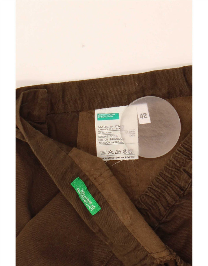 Pantaloni scurți casual Benetton pentru femei IT 42 Medium W28 Maro Bumbac