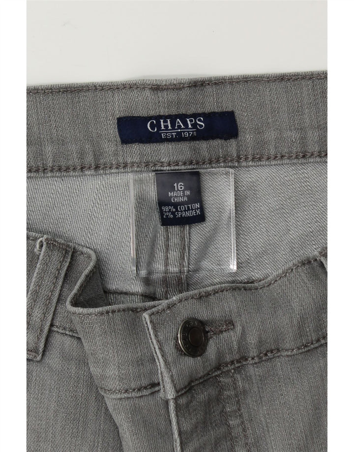 CHAPS Womens Straight Jeans US 16 2XL W36 L31 Grey Cotton Vintage Chaps and Second-Hand Chaps from Messina Hembry 