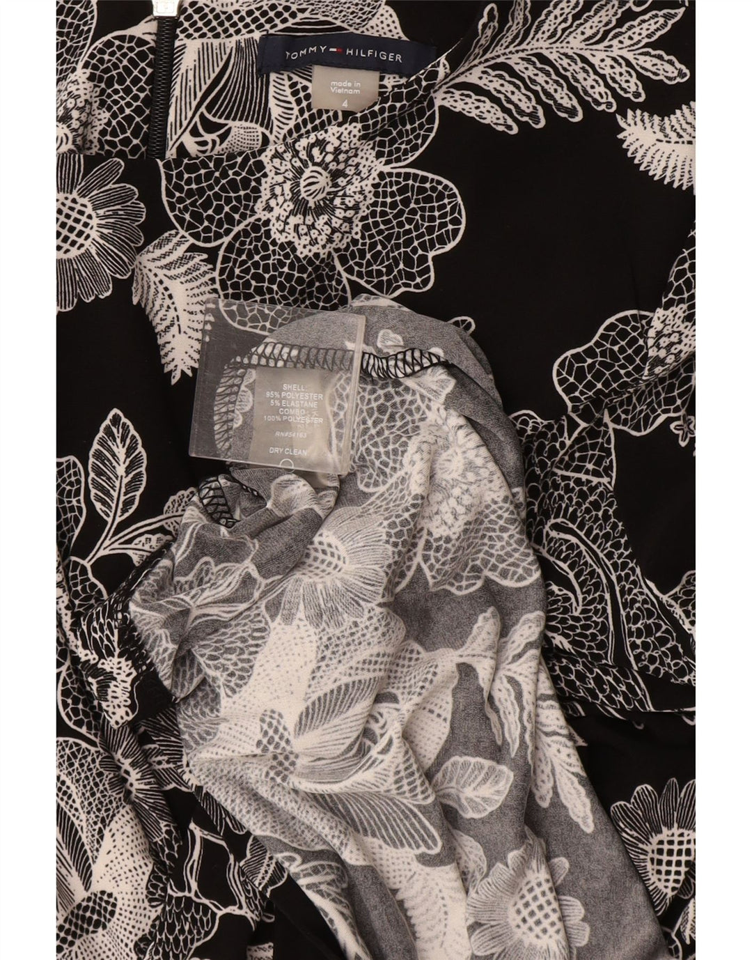 Rochie schimbătoare cu mânecă lungă pentru femei Tommy Hilfiger US 4 Small Black Floral