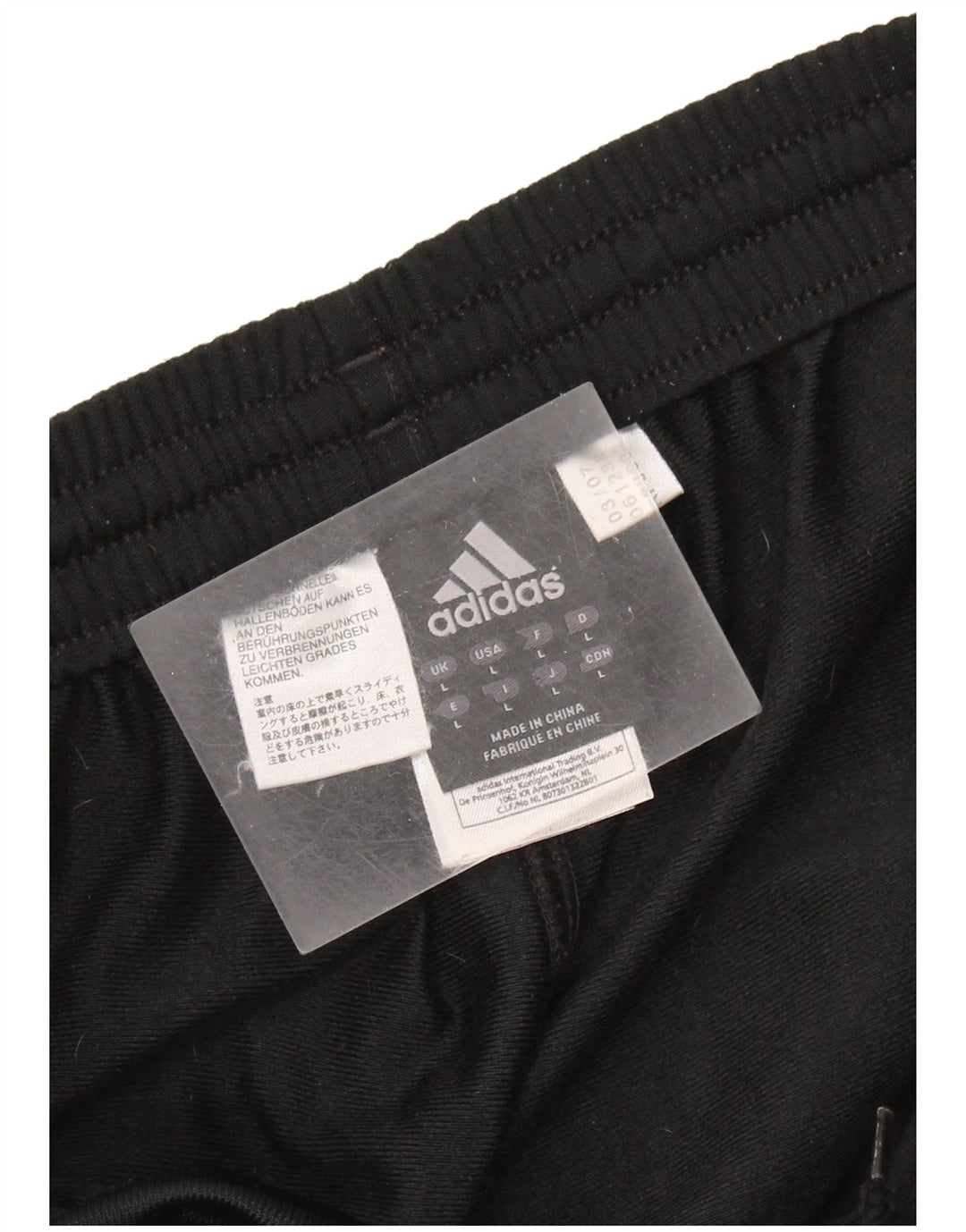 Pantaloni de trening pentru bărbați Adidas Pantaloni de jogging, mari, negru, poliester
