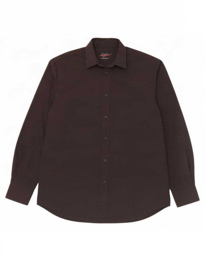 Cămașă pentru bărbați Pierre Cardin Regular Fit XL Poliester negru