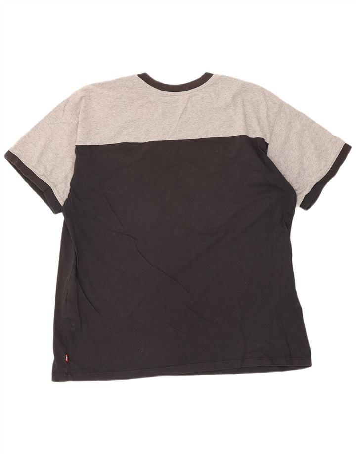 Tricou cu grafic relaxat pentru bărbați Levi's Top mediu negru din bumbac color bloc