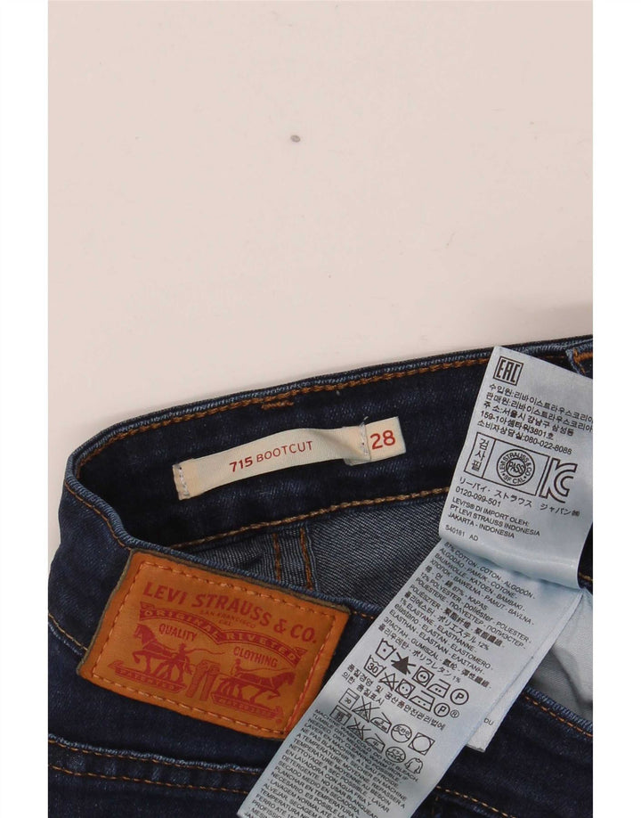 Blugi Levi's 715 Bootcut pentru femei W28 L32 bumbac bleumarin
