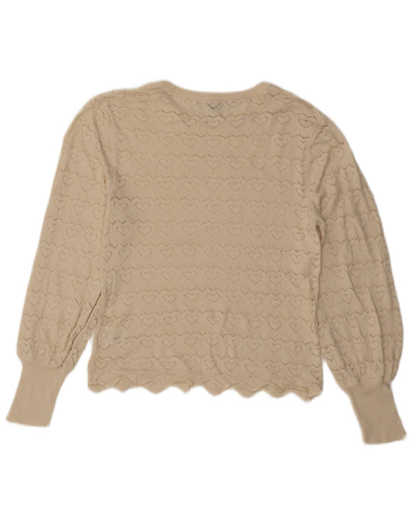 Crew Clothing Pulover pentru femei cu gât de barcă UK 14 Medium Off White