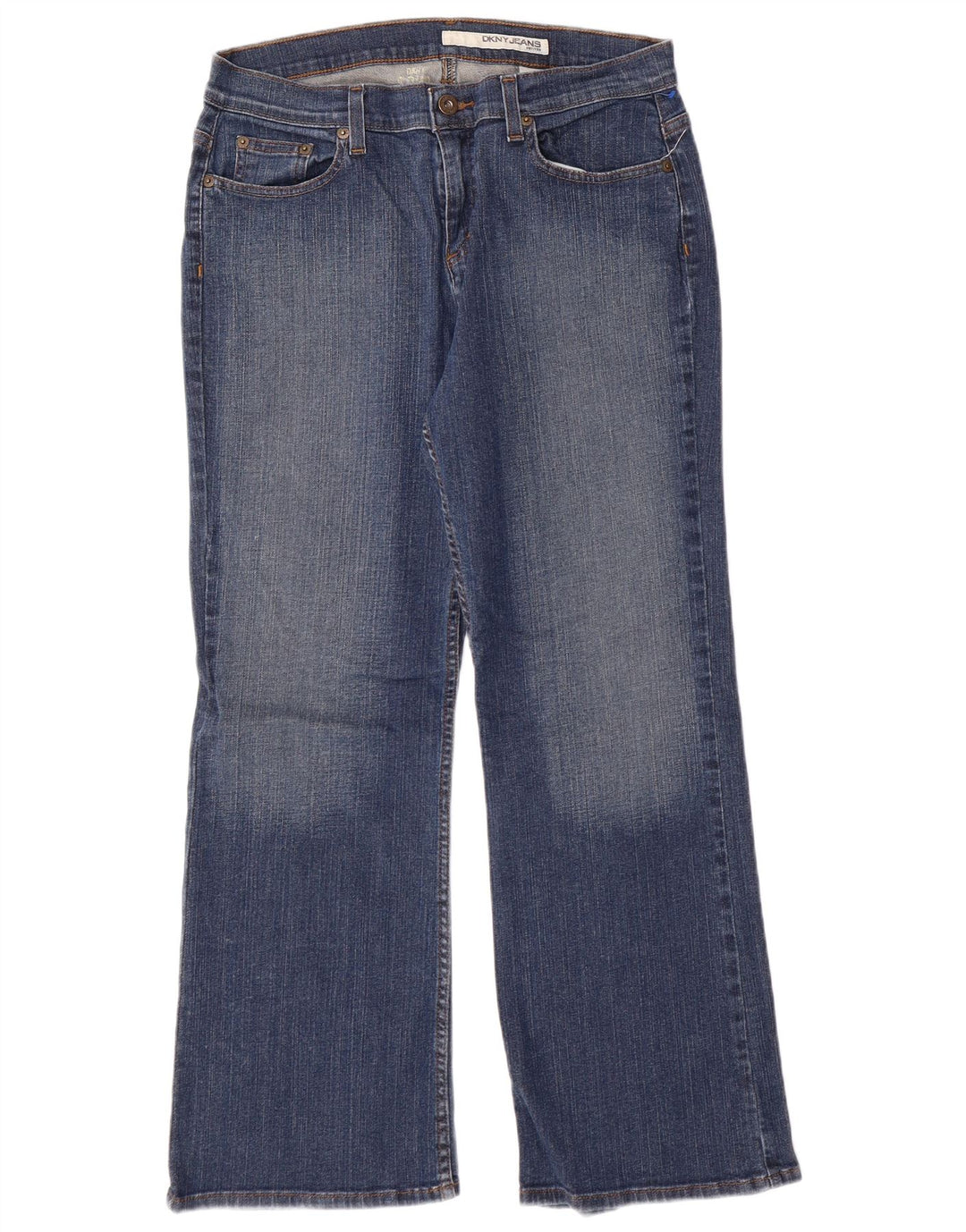 DKNY Jeans Bootcut pentru femei mici US 10 Large W30 L26 Blue Bumbac
