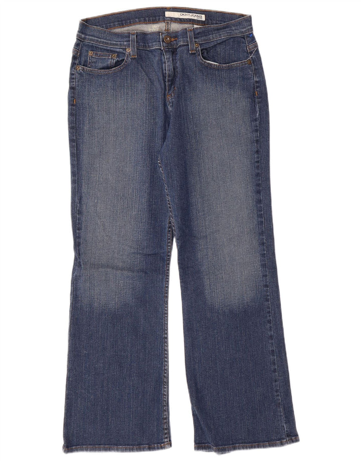 DKNY Jeans Bootcut pentru femei mici US 10 Large W30 L26 Blue Bumbac