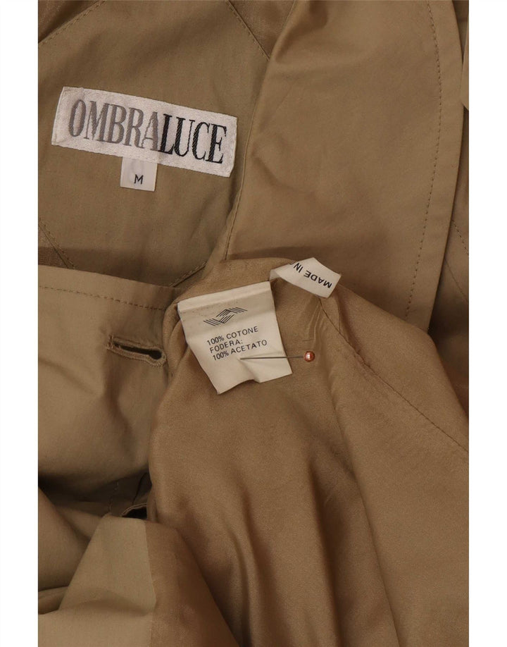 Trench supradimensionat pentru femei Ombraluce UK 14 Bumbac mediu bej