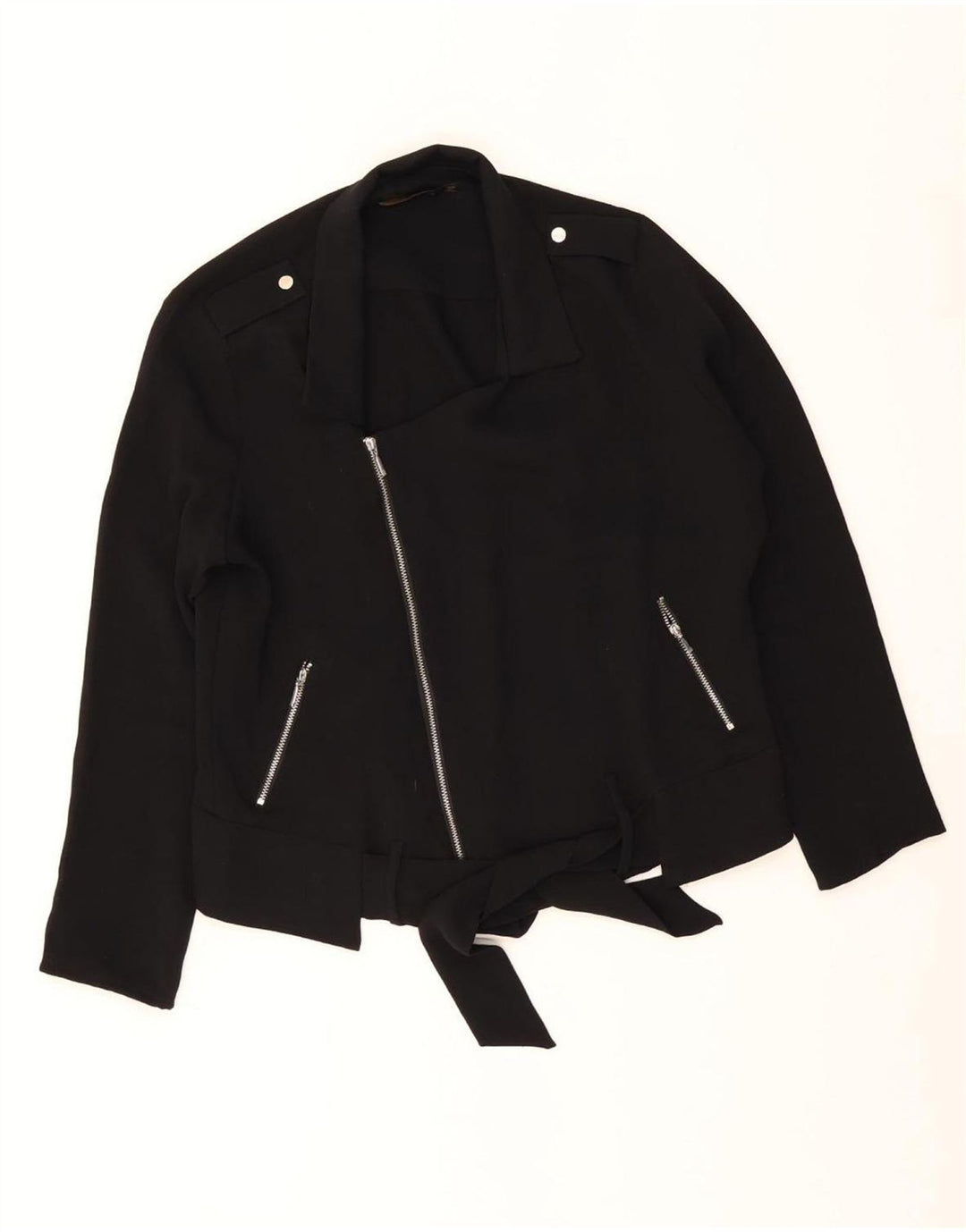 Jachetă motociclist pentru femei Zara UK 14 Medium Negru