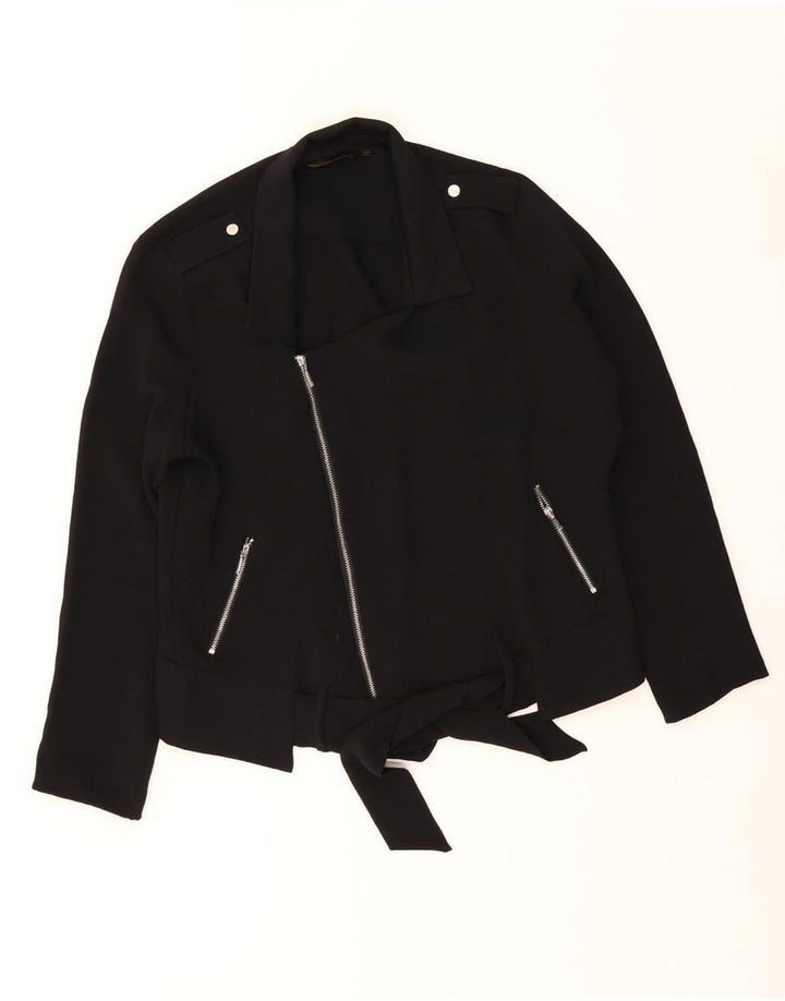 Jachetă motociclist pentru femei Zara UK 14 Medium Negru