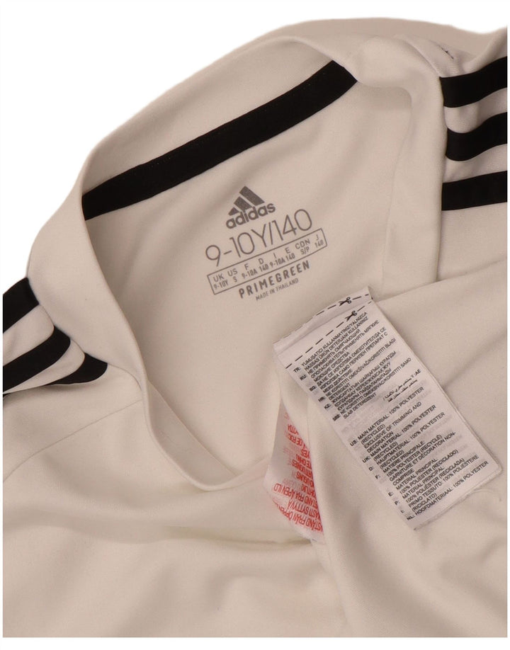 Tricou Adidas Aeroready pentru baieti Top 9-10 ani poliester alb