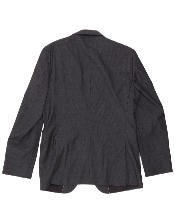 Blazer pentru bărbați Hugo Boss, cu 2 nasturi, EU 48, lână cu picior de gală, gri mediu