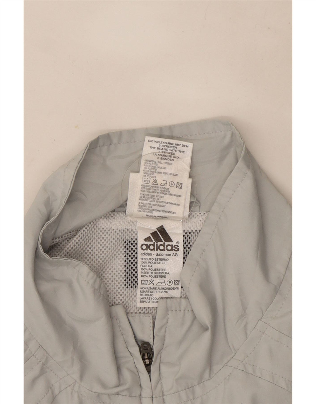 Jachetă de trening pentru bărbați Adidas UK 40/42 Gri mediu Poliester color bloc