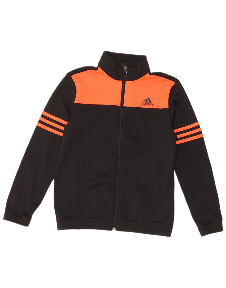 Jachetă de trening pentru băieți Adidas 9-10 ani, negru, color block