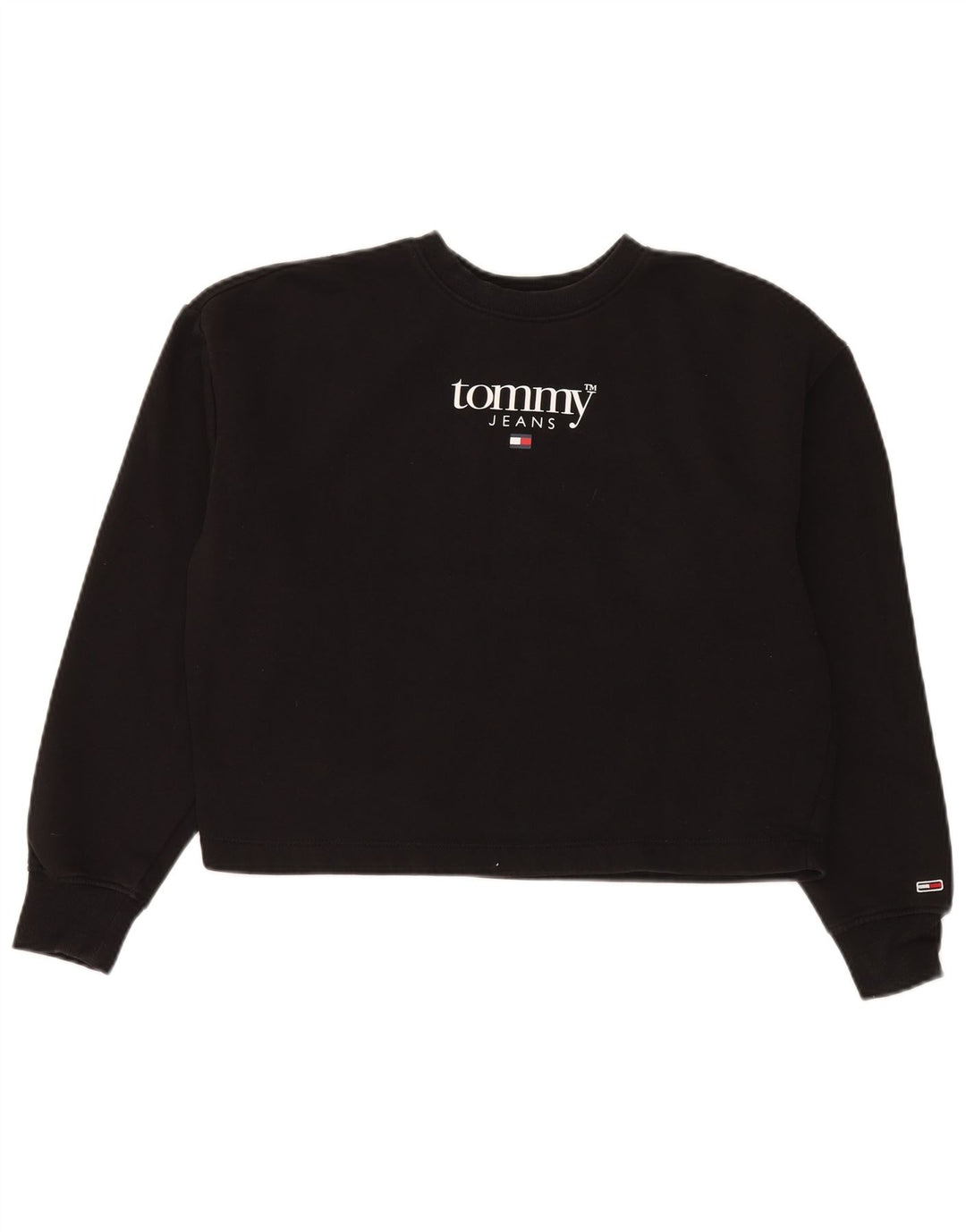 Hanorac supradimensionat pentru femei Tommy Hilfiger Pulover UK 10 Mic Negru