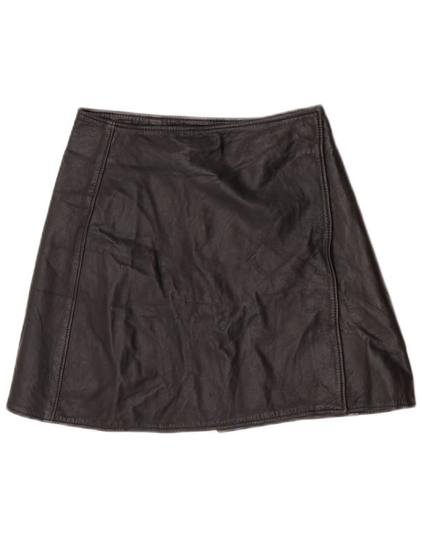 Fusta Wrap din piele pentru femei Conbipel IT 44 Medium W32 Piele neagră