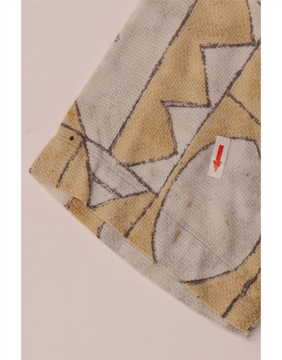 E.B. Company Cămașă cu mânecă scurtă pentru bărbați Mărimea 37/38 Mic Bej Geometric