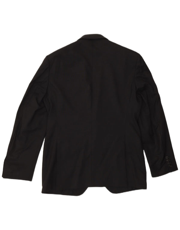 Blazer pentru bărbați Hugo Boss, cu 2 nasturi, EU 50, lână virgină mare, neagră