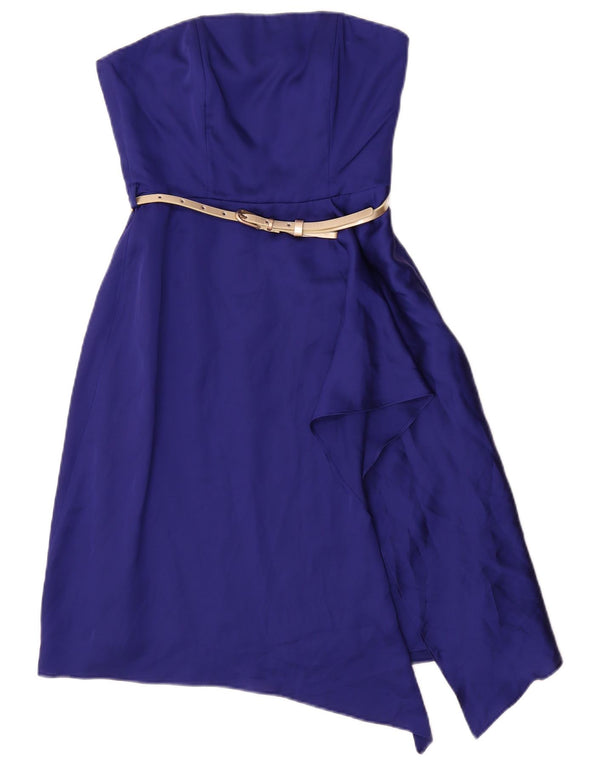 Rochie asimetrică fără bretele pentru femei Coast UK 6 XS poliester albastru