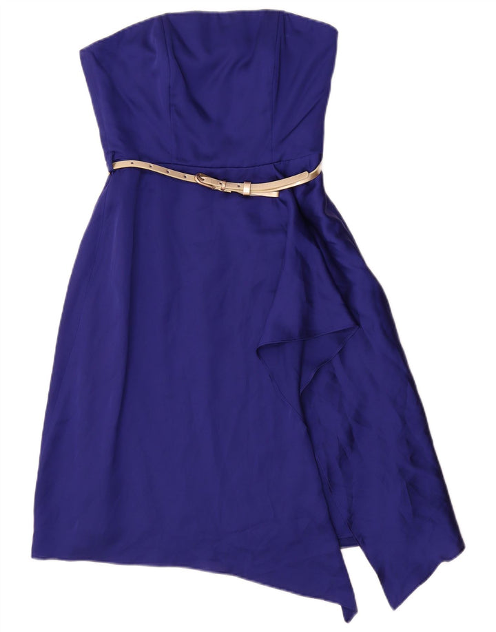 Rochie asimetrică fără bretele pentru femei Coast UK 6 XS poliester albastru